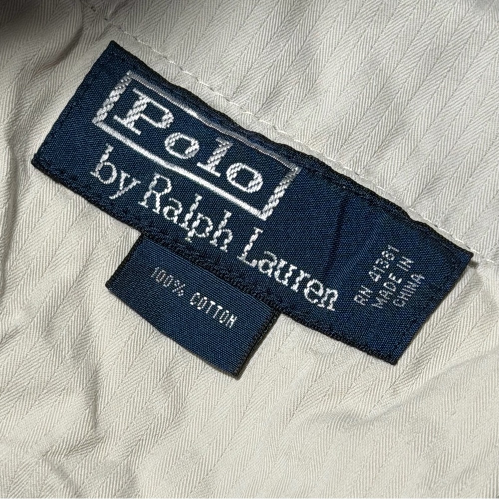VTG Polo Ralph Lauren Shorts Men 36x10 Navy Embroidered Nautical Flag Knot Chino - Picture 4 of 12